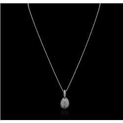 14-18KT White Gold 1.49ctw Diamond Pendant With Chain