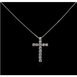 Gucci 0.25ctw Diamond Cross Pendant With Chain - 18KT White Gold