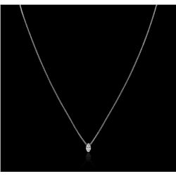 14KT White Gold 0.30ct Diamond Solitaire Necklace