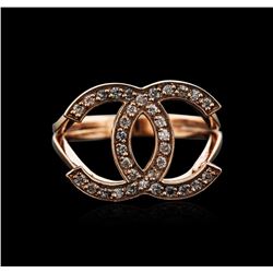 14KT Rose Gold 0.32ctw Diamond Ring