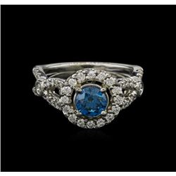 1.23ctw Fancy Blue Diamond Ring - 14KT White Gold