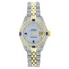 Image 1 : Rolex Two-Tone Sapphire and Diamond DateJust Ladies Watch