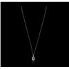 Image 2 : 14KT White Gold 0.85ct Tanzanite and Diamond Pendant With Chain