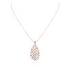 Image 1 : 14KT Two-Tone Gold 1.61ctw Diamond Pendant With Chain