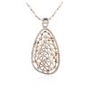 Image 2 : 14KT Two-Tone Gold 1.61ctw Diamond Pendant With Chain