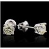 Image 2 : 14KT White Gold 1.23ctw Diamond Solitaire Earrings