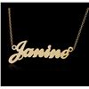 Image 1 : 14KT Yellow Gold Name Plate Necklace
