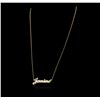 Image 2 : 14KT Yellow Gold Name Plate Necklace