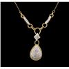 Image 1 : 14KT Yellow Gold 1.49ctw Diamond Necklace