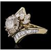 Image 2 : 14KT Yellow Gold 4.51ctw Brilliant Cut Diamond Ring