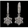 Image 1 : 14KT White Gold 2.66ctw Diamond Earrings