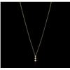 Image 1 : 10KT Yellow Gold 0.06ct Diamond Pendant With Chain