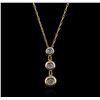 Image 2 : 10KT Yellow Gold 0.06ct Diamond Pendant With Chain