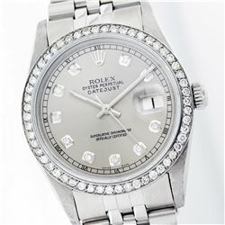 Rolex Stainless Steel 1.00ctw Diamond DateJust Men's Watch