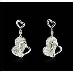 14KT White Gold 0.33ctw Diamond Earrings