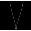 Image 2 : 14KT White Gold 1.01ctw Diamond Pendant With Chain