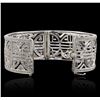 Image 3 : 14KT White Gold 1.59ctw Diamond Bangle Bracelet