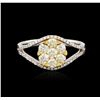 Image 1 : 18KT Two-Tone Gold 1.05ctw Diamond Ring