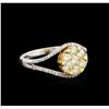 Image 2 : 18KT Two-Tone Gold 1.05ctw Diamond Ring