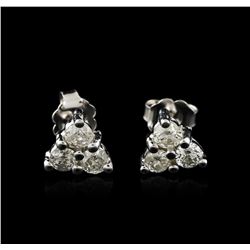 14KT White Gold 0.80ctw Diamond Earrings