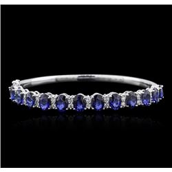 14KT White Gold 11.45ctw Sapphire and Diamond Bracelet