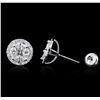 Image 2 : 14KT White Gold 2.14ctw Diamond Stud Earrings