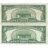 Image 2 : 1934 $5 Silver Certificate Currency Lot of 2