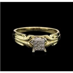 0.15ctw Diamond Ring - 14KT Two-Tone Gold