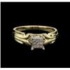 Image 1 : 0.15ctw Diamond Ring - 14KT Two-Tone Gold