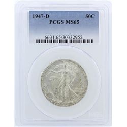 1947-D PCGS MS65 Liberty Walking Half Dollar