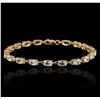 Image 1 : 10KT Yellow Gold 5.00ctw Aquamarine Bracelet