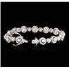 Image 3 : 14KT White Gold 5.76ctw Diamond Bracelet