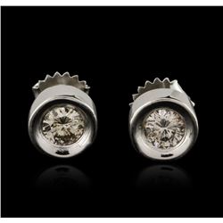 14KT White Gold 0.80ctw Diamond Stud Earrings