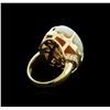Image 3 : 14KT Yellow Gold 13.37ct Opal and Diamond Ring