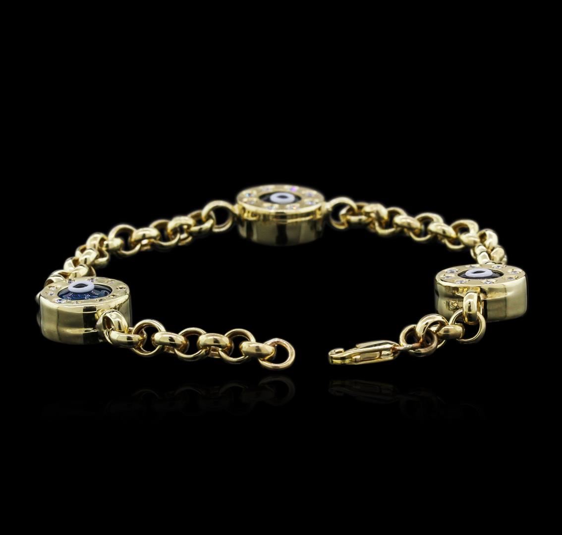 evil eye bracelet real gold