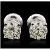 Image 1 : 14KT White Gold 1.00ctw Diamond Solitaire Earrings
