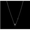 Image 1 : 14KT White Gold 0.03ct Diamond Butterfly Necklace