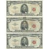 Image 1 : 1963 $5 Red Seal Bill Lot of 3