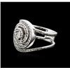 Image 2 : 14KT White Gold 0.75ctw Diamond Ring