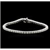 Image 1 : 14KT White Gold 3.71ctw Diamond Tennis Bracelet