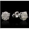 Image 2 : 14KT White Gold 2.87ctw Diamond Stud Earrings