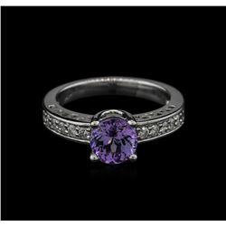 1.39ct Tanzanite and Diamond Ring - 14KT White Gold