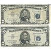 Image 1 : 1934 $5 Silver Certificate Currency Lot of 2