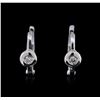 Image 1 : 14KT White Gold 0.04ctw Diamond Earrings