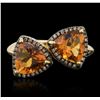 Image 1 : 14KT Yellow Gold 2.88ct Citrine and Diamond Ring