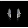 Image 1 : 14KT White Gold 0.04ctw Diamond Earrings