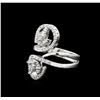 Image 2 : 14KT White Gold 0.50ctw Diamond Ring