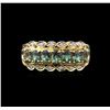 Image 1 : 14KT Yellow Gold 1.17ctw Alexandrite and Diamond Ring