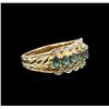 Image 2 : 14KT Yellow Gold 1.17ctw Alexandrite and Diamond Ring