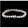 Image 2 : 14KT White Gold 3.87ctw Diamond Tennis Bracelet